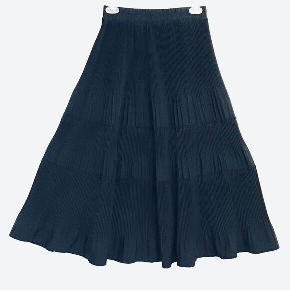 DAZY High Waist Plisse Ruffle Hem Skirt Size M - Picture 2 of 9